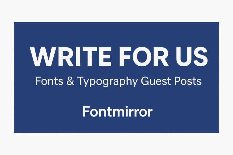 Guest Post on FontMirror.com: Share Your Voice with the Font Design Community